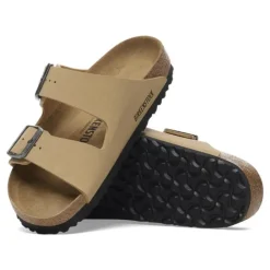 Women Birkenstock Arizona Birko-Flor Nubuck - Latte Cream