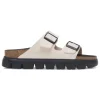 Women Birkenstock Arizona Chunky Birko-Flor - Eggshell Black