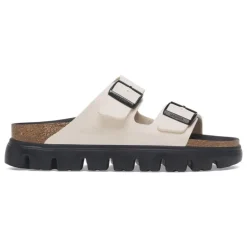 Women Birkenstock Arizona Chunky Birko-Flor - Eggshell Black