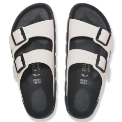 Women Birkenstock Arizona Chunky Birko-Flor - Eggshell Black
