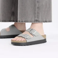 Women Birkenstock Arizona Flex Platform Bf - Stone Coin