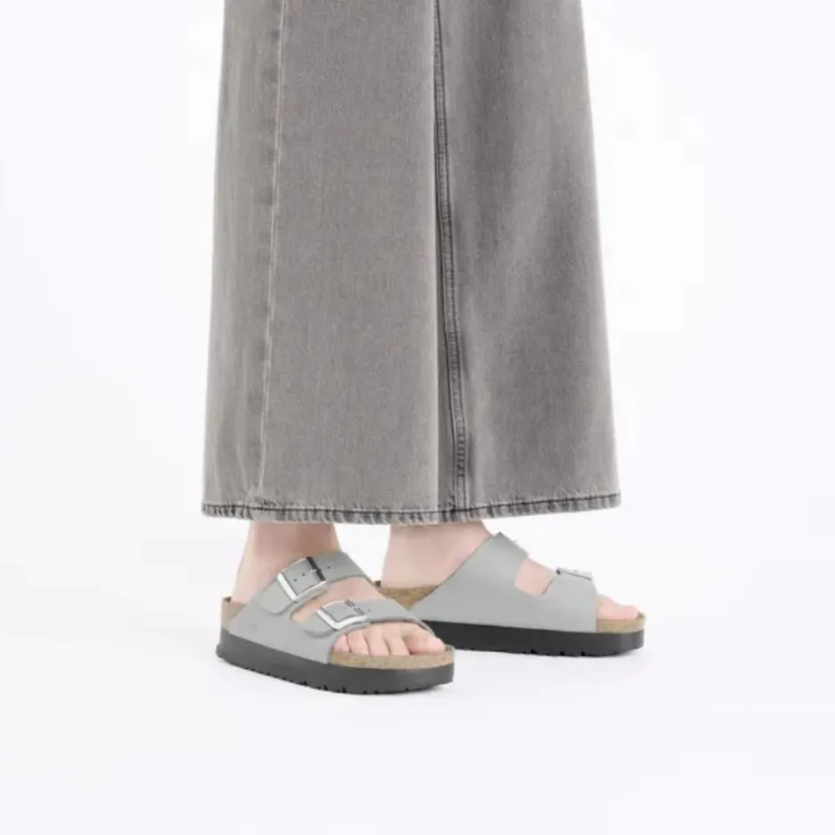 Women Birkenstock Arizona Flex Platform Bf - Stone Coin
