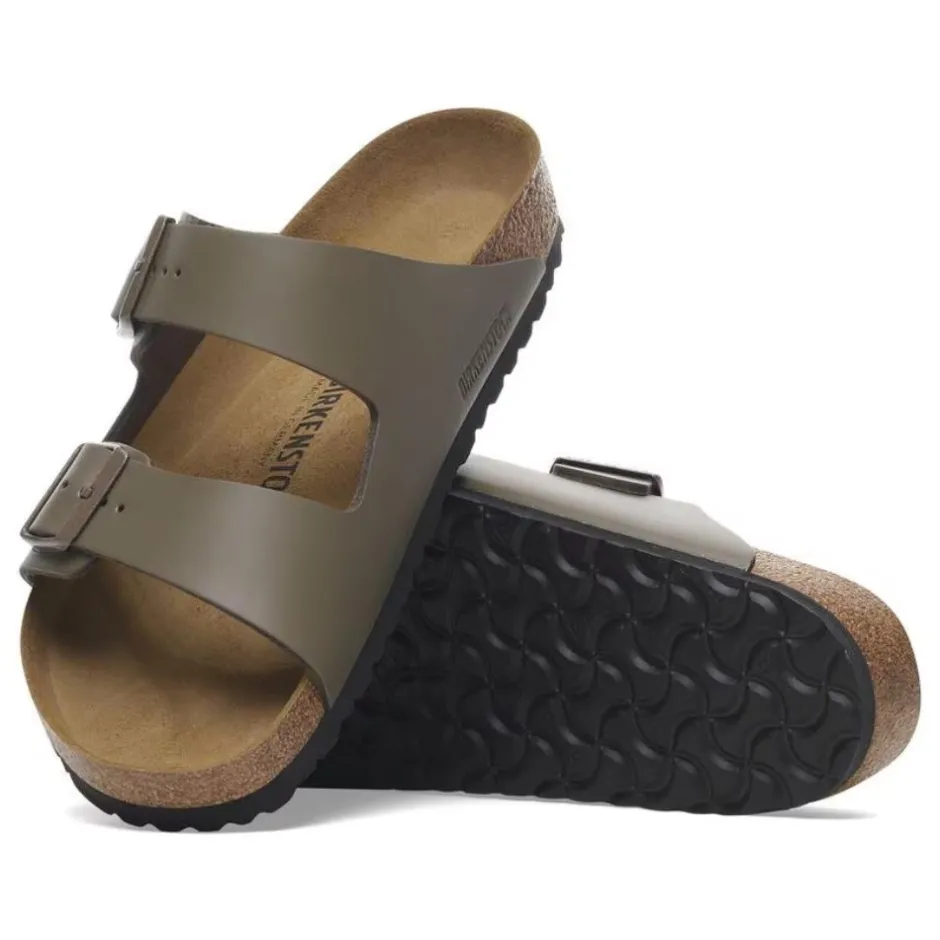 Birkenstock Men Arizona Natural Leather - Concrete Grey