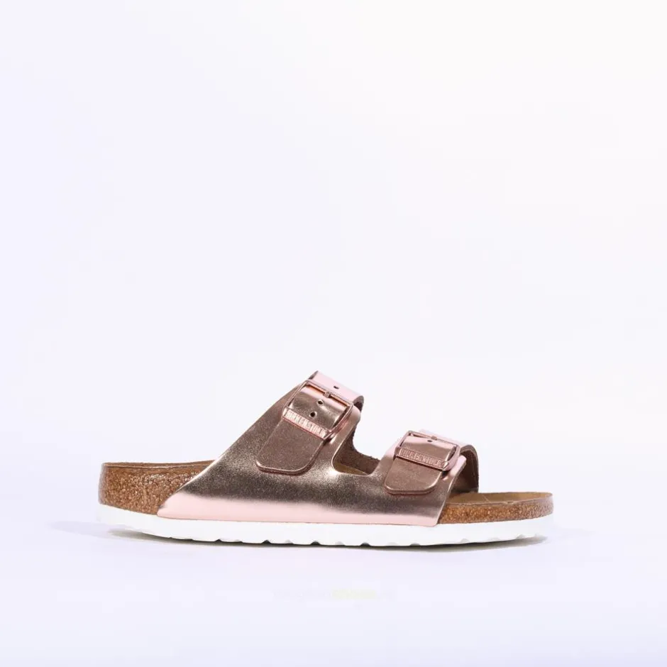 Women Birkenstock Arizona Soft Footbed - Metallic Copper