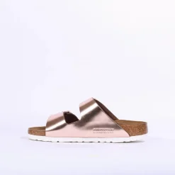 Women Birkenstock Arizona Soft Footbed - Metallic Copper