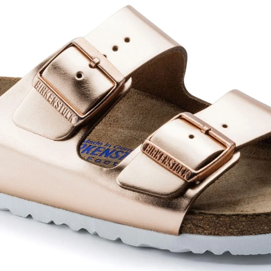 Women Birkenstock Arizona Soft Footbed - Metallic Copper