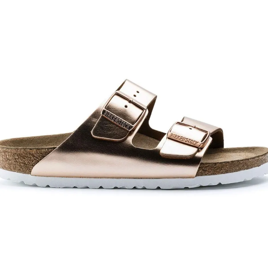 Women Birkenstock Arizona Soft Footbed - Metallic Copper
