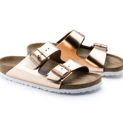 Women Birkenstock Arizona Soft Footbed - Metallic Copper