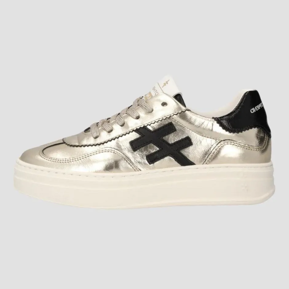 Women Another Trend Athletic Platform Trainer - Gold Black