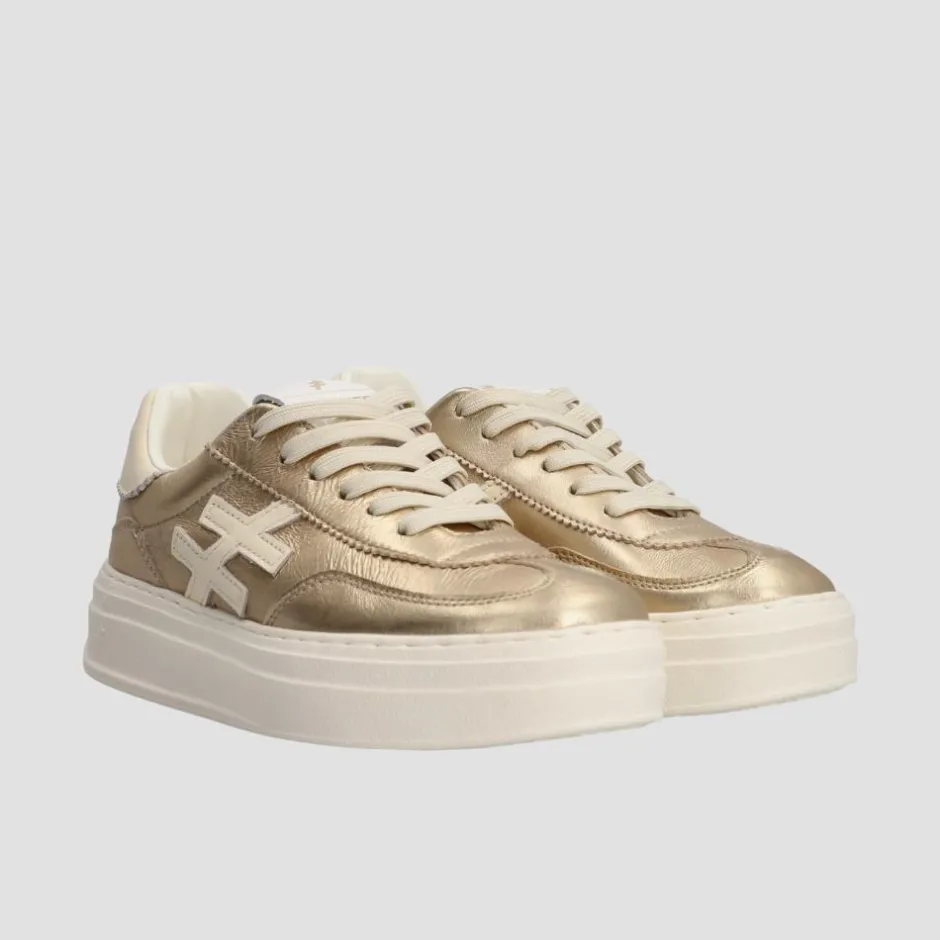 Women Another Trend Athletic Platform Trainer - Gold Cream