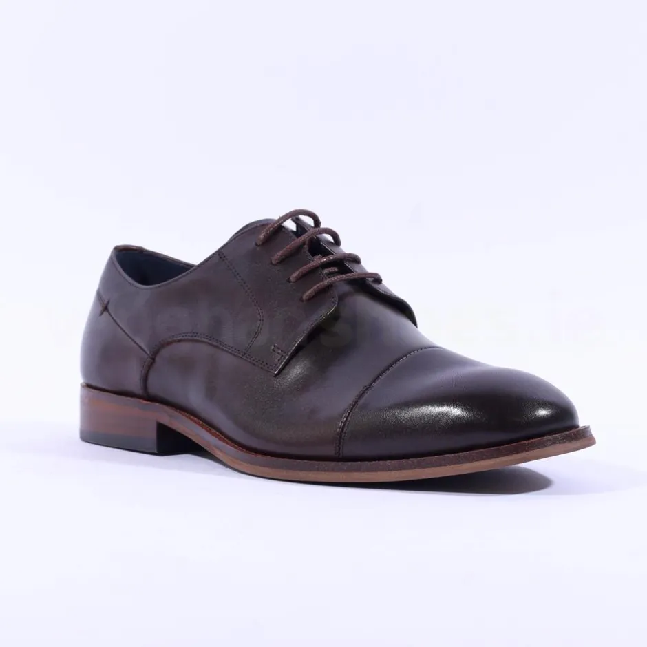 Tommy Bowe Athletic Toe Cap - Brown Leather