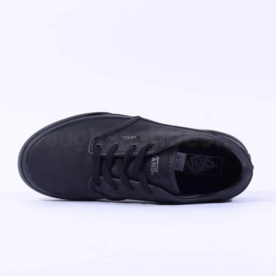 Women Vans Atwood Black Leather Laced - Black
