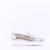 Women Wonders Aura Infinity Link Slip On - Gold Leather