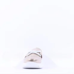 Women Wonders Aura Infinity Link Slip On - Gold Leather