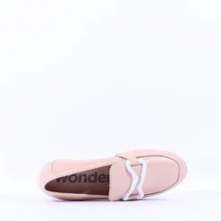 Women Wonders Aura Infinity Link Slip On - Nude Leather