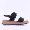 Women Gabor Aviemore Slingback Wedge Sandal - Black Tan
