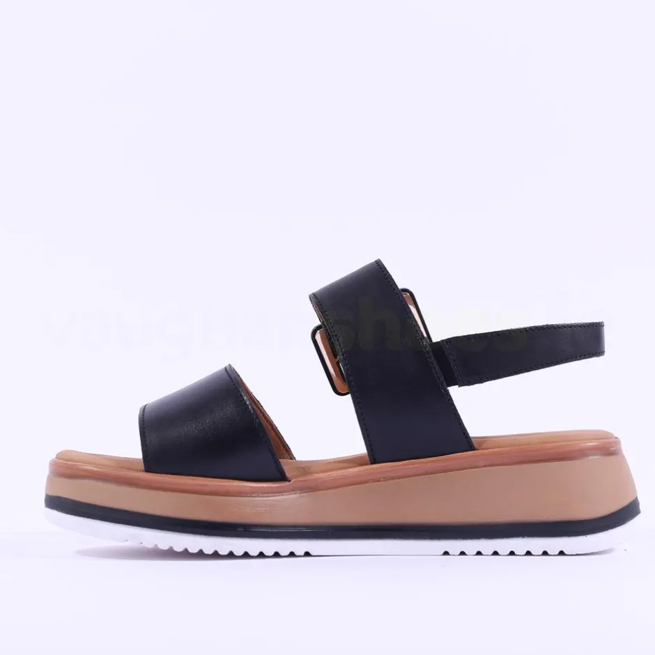 Women Gabor Aviemore Slingback Wedge Sandal - Black Tan
