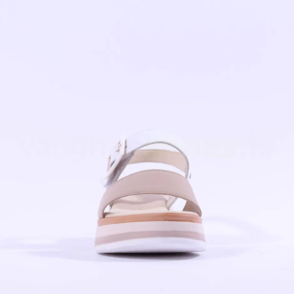 Women Gabor Aviemore Slingback Wedge Sandal - White Nude