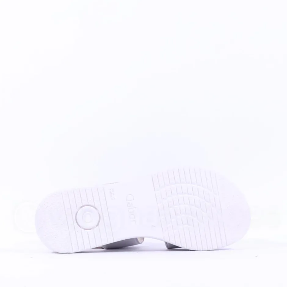 Women Gabor Aviemore Slingback Wedge Sandal - Silver Combi