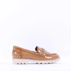 Women Tamaris Badam Chunky Sole Link Loafer - Camel