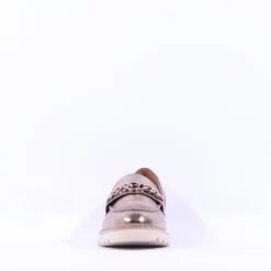 Women Tamaris Badam Chunky Sole Link Loafer - Light Gold