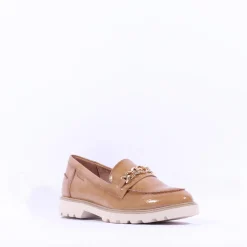 Women Tamaris Badam Chunky Sole Link Loafer - Camel