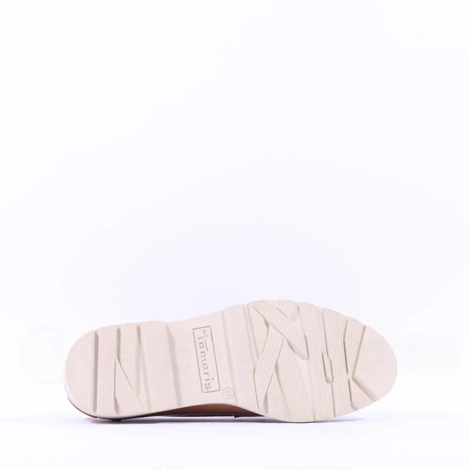 Women Tamaris Badam Chunky Sole Link Loafer - Camel