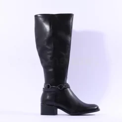 Women Tamaris Baku Knee High Boot - Black Leather