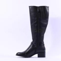 Women Tamaris Baku Knee High Boot - Black Leather