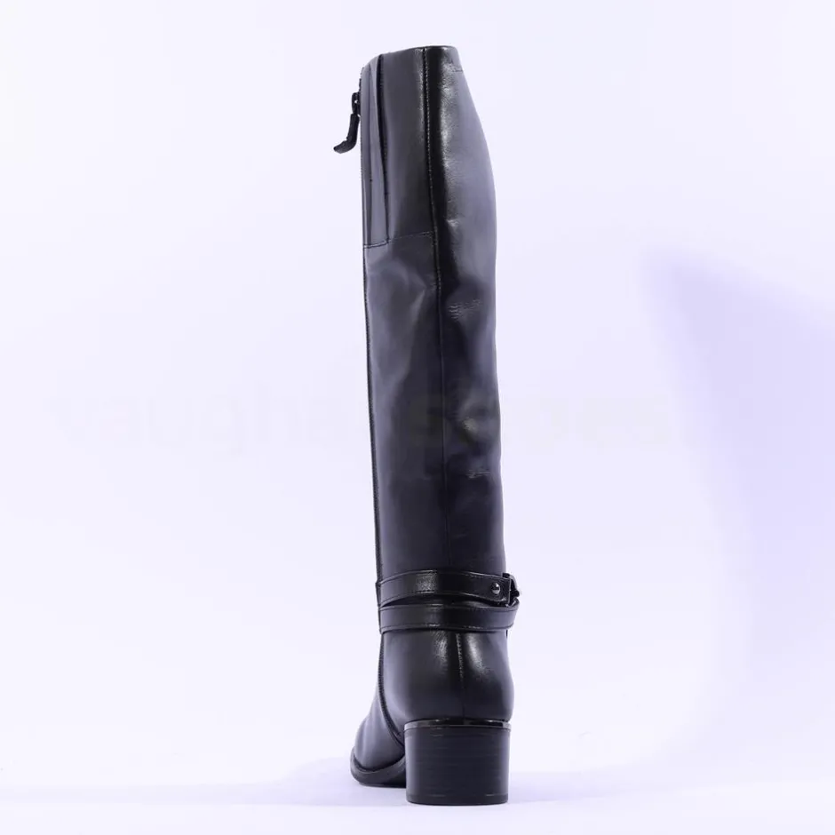 Women Tamaris Baku Knee High Boot - Black Leather