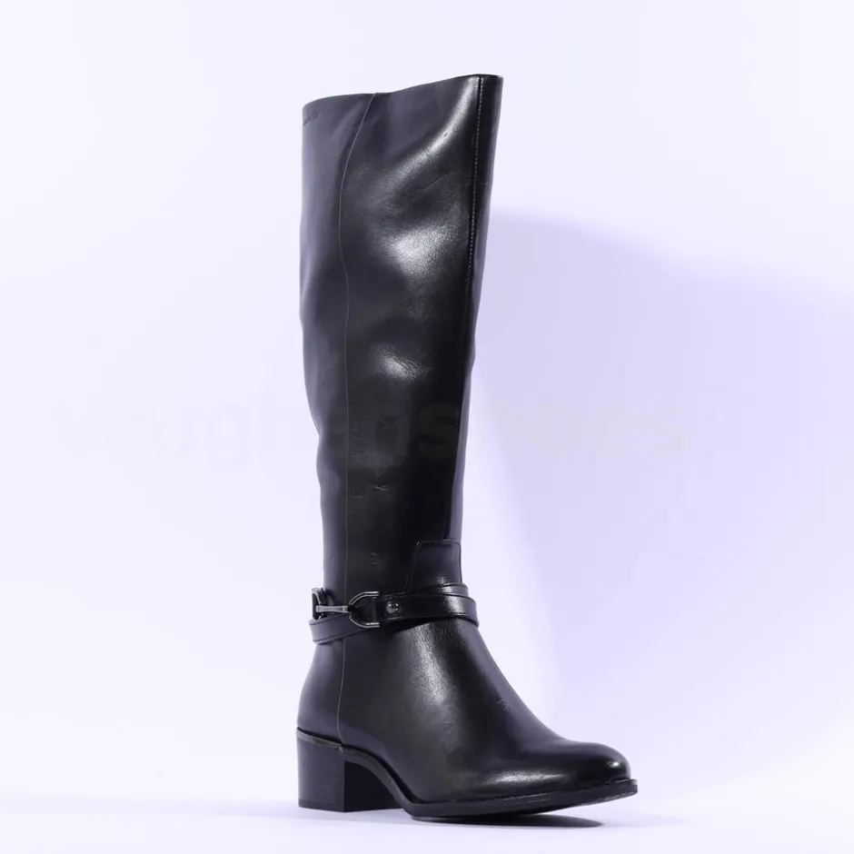 Women Tamaris Baku Knee High Boot - Black Leather