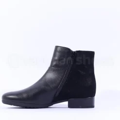 Women Gabor Bambury Two Tone Flat Buckle Boot - Black Combi