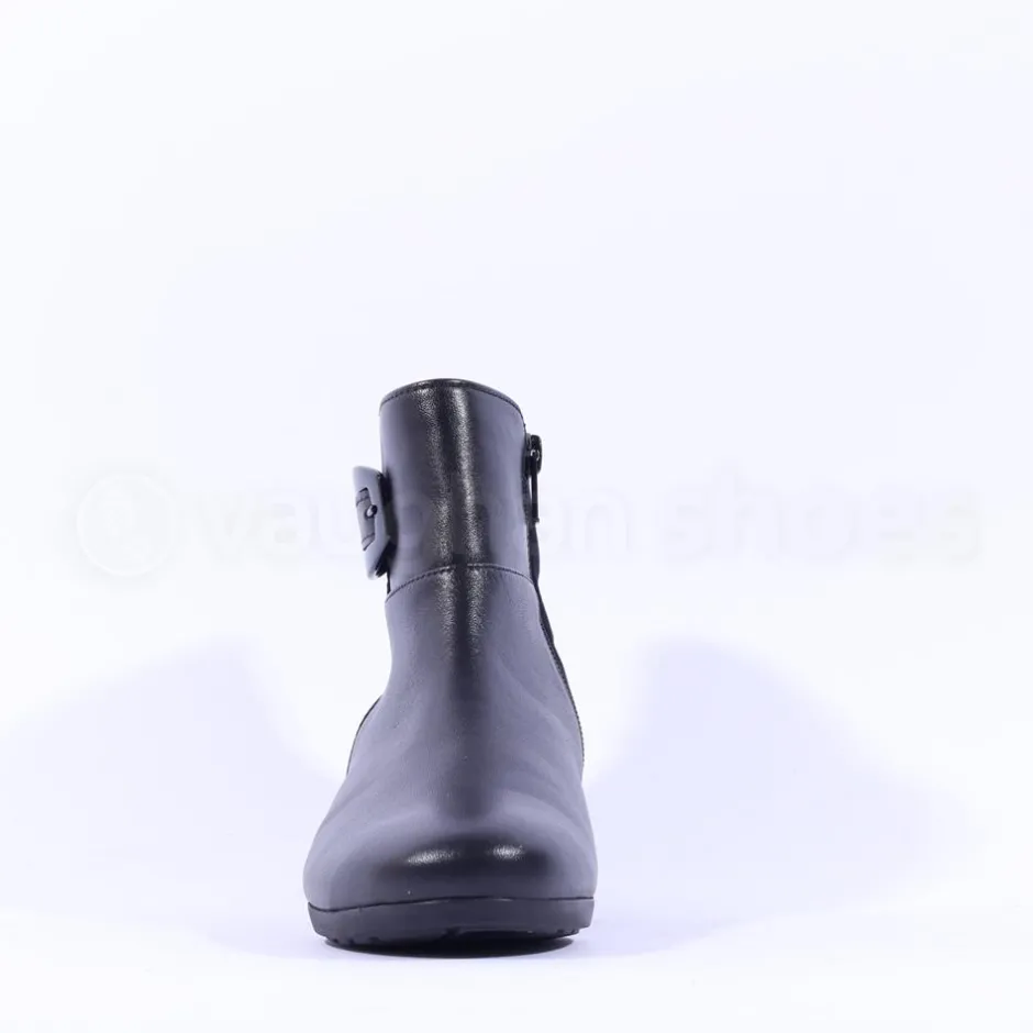 Women Gabor Bambury Two Tone Flat Buckle Boot - Black Combi