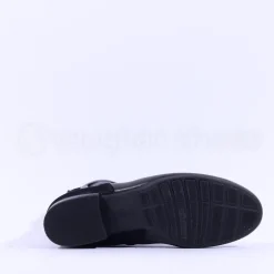 Women Gabor Bambury Two Tone Flat Buckle Boot - Black Combi