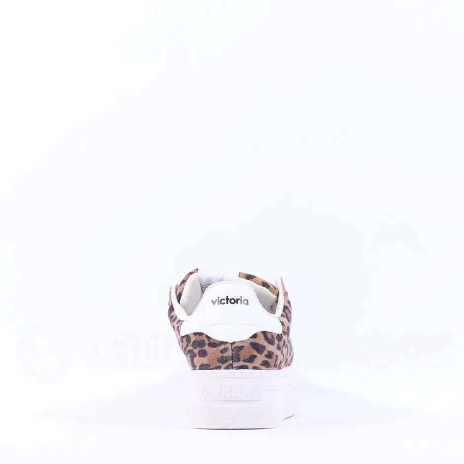 Women Victoria Barcelona Platform Lace Trainer - Leopard Print