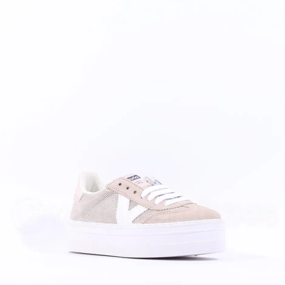 Women Victoria Barcelona Platform Mesh Trainer - Gold