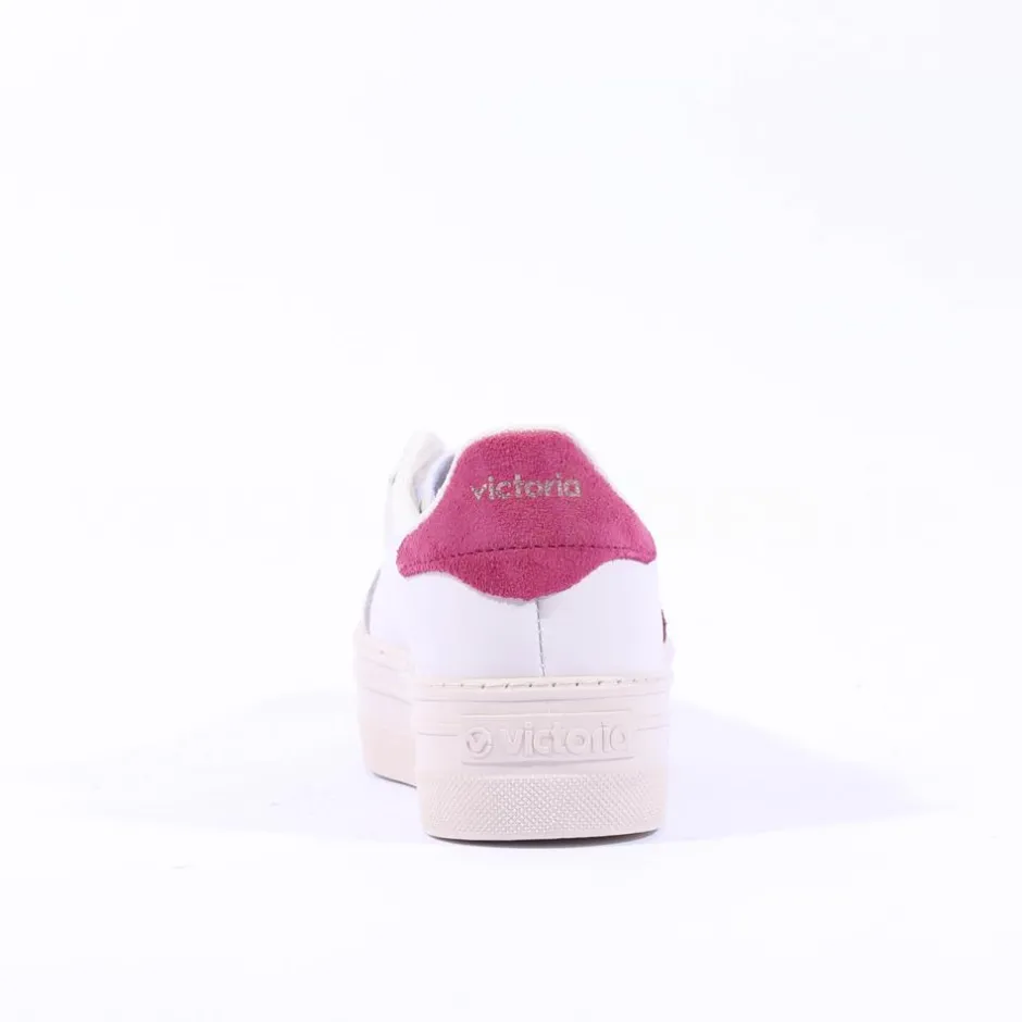 Women Victoria Barcelona Platform Suede T Toe - Frambuesa