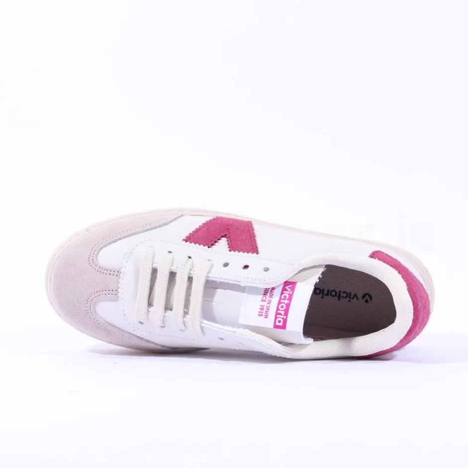 Women Victoria Barcelona Platform Suede T Toe - Frambuesa