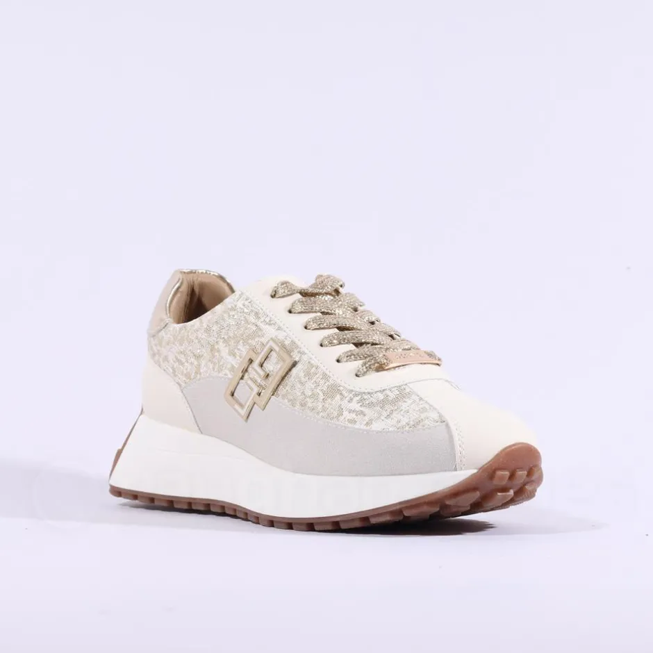 Women Tommy Bowe Ladies Barford Waffle Trainer - Gold Shimmer
