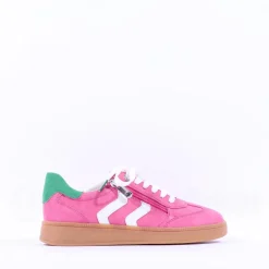 Women Marco Tozzi Bargi Sidezip Gum Trainer - Pink Green