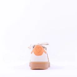 Women Marco Tozzi Bargi Sidezip Gum Trainer - Cream Orange