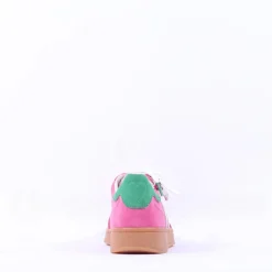 Women Marco Tozzi Bargi Sidezip Gum Trainer - Pink Green