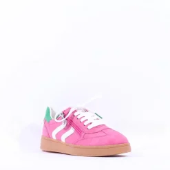 Women Marco Tozzi Bargi Sidezip Gum Trainer - Pink Green