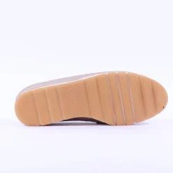 Women Gabor Bea Low Wedge Link Loafer - Metallic Leather