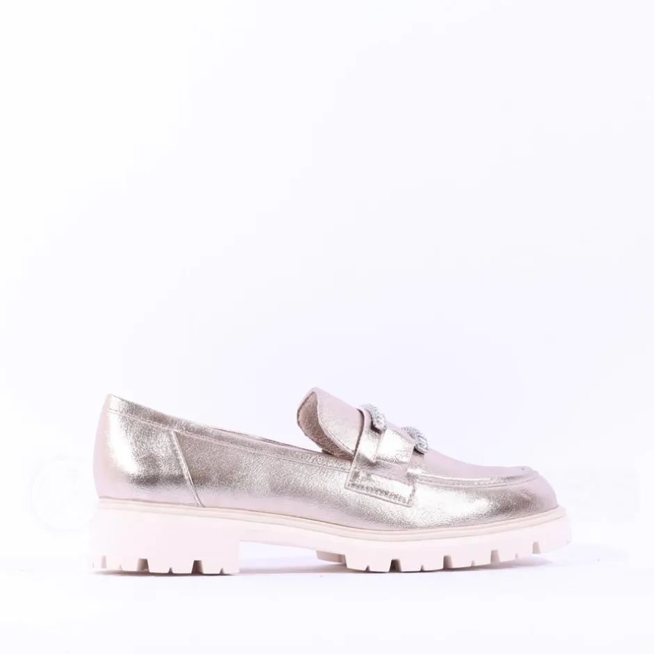 Women Marco Tozzi Bello Chunky Slip On Loafer - Platinum