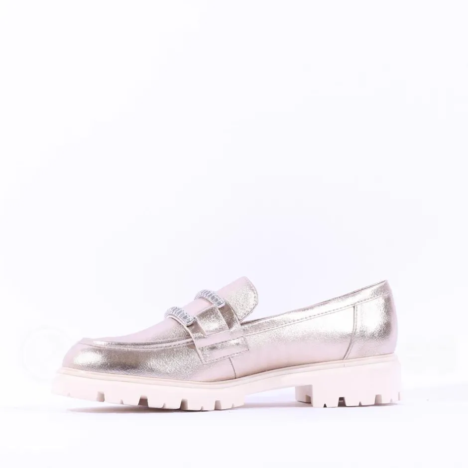 Women Marco Tozzi Bello Chunky Slip On Loafer - Platinum