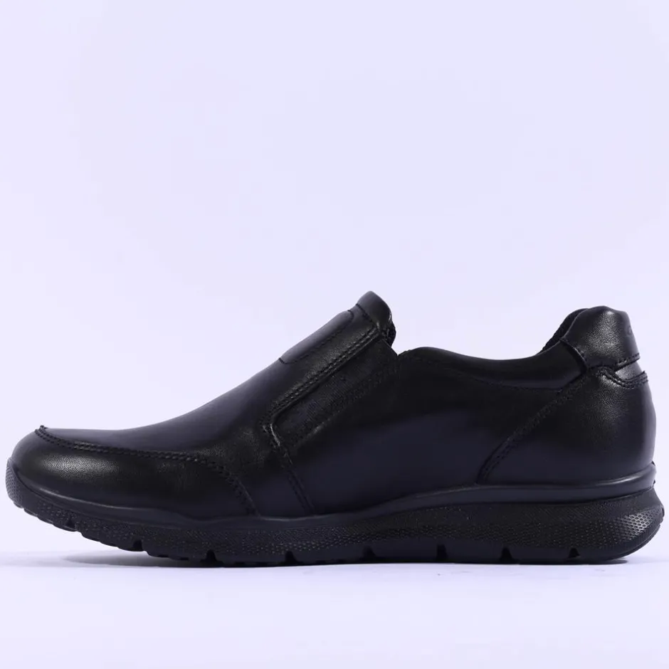 Ara Men Benjo Goretex Slip On Shoe - Black Leather