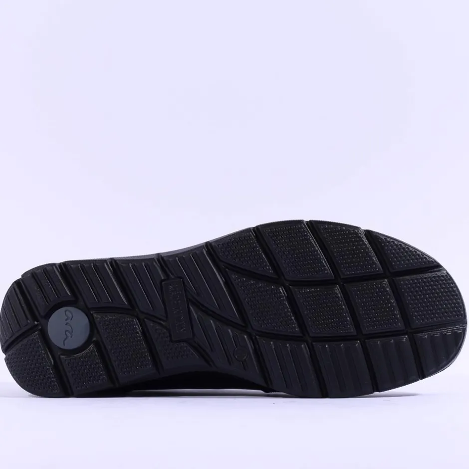 Ara Men Benjo Goretex Slip On Shoe - Black Leather