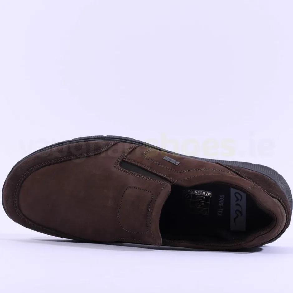 Ara Men Benjo Goretex Slip On Shoe - Brown Nubuck