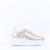 Women Wonders Berlin Platform Bungee Trainer - Gold Silver